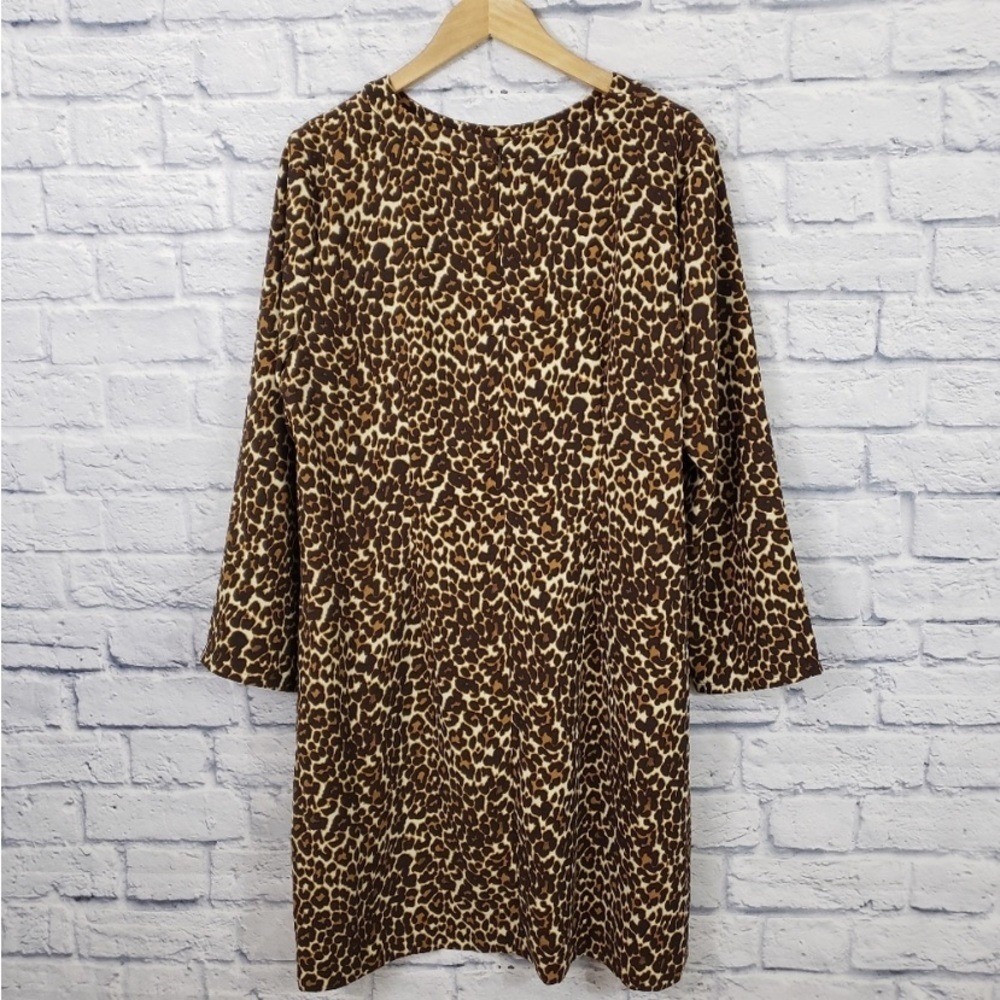 J. Crew crepe shift dress in cat leopard sz 2 NWOT - Picture 5 of 12